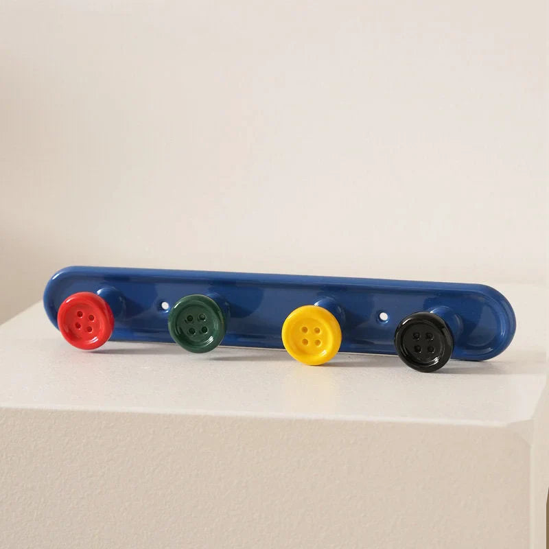 Playful Button Ceramic Wall Hooks