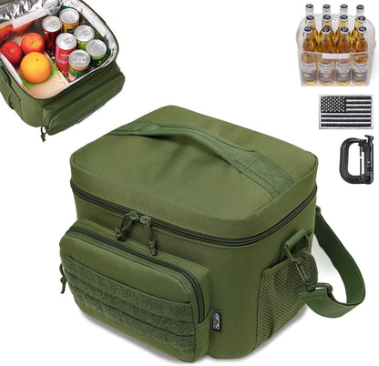 DBTAC Tactical Lunch Bag for Men Women, 12 Cans Insulated Lunch Box for Adult | 9L Leakproof Lunch Cooler Tote for Work Office Outdoor Travel | Soft Easy to Clean Liner X2, Black Camo Home & Kitchen Kitchen & Dining Lunch Bags Storage & Organization Travel & To-Go Food Containers