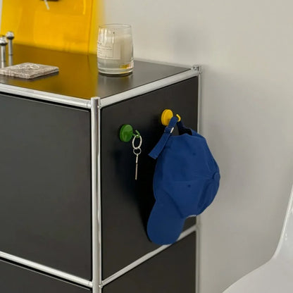 Smooth Solid Color Metal Magnetic Hooks