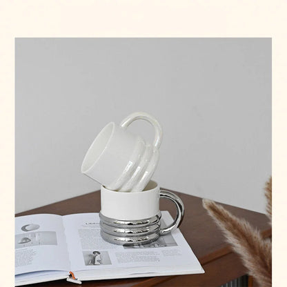 Chunky Ribbed Ceramic Mug