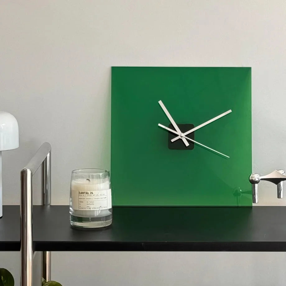 Sleek Solid Color Acrylic Table Clock