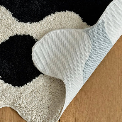 Plush Wavy Striped Shaggy Accent Rug