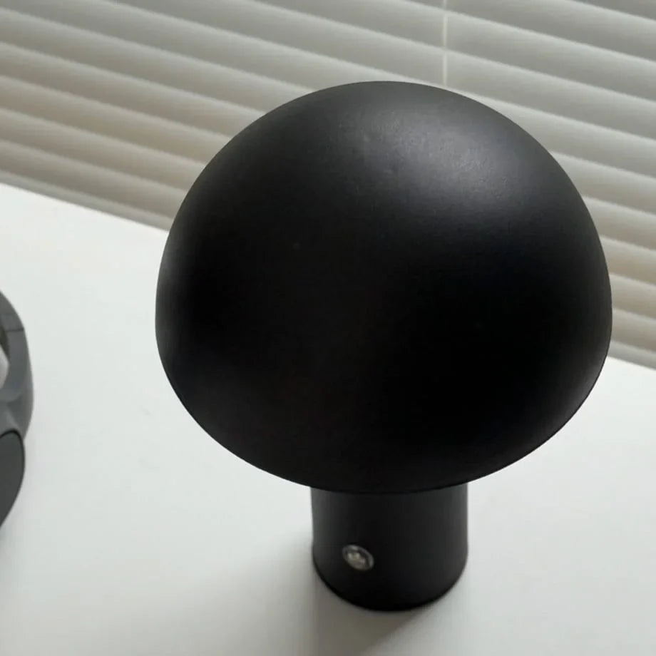 Matte Minimalist Metal Mushroom Table Lamp