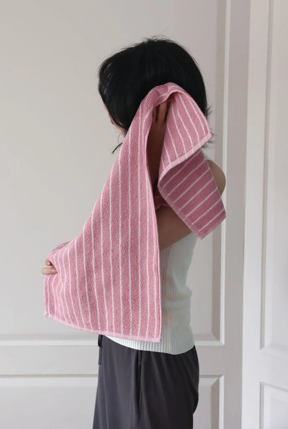 Plush Pinstripe Cotton Towel Set
