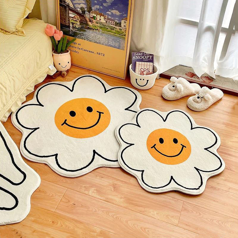 Daisy Flower Accent Rug AESTHETIC_Indie AESTHETIC_Soft Girl SUB CATEGORY_Rugs