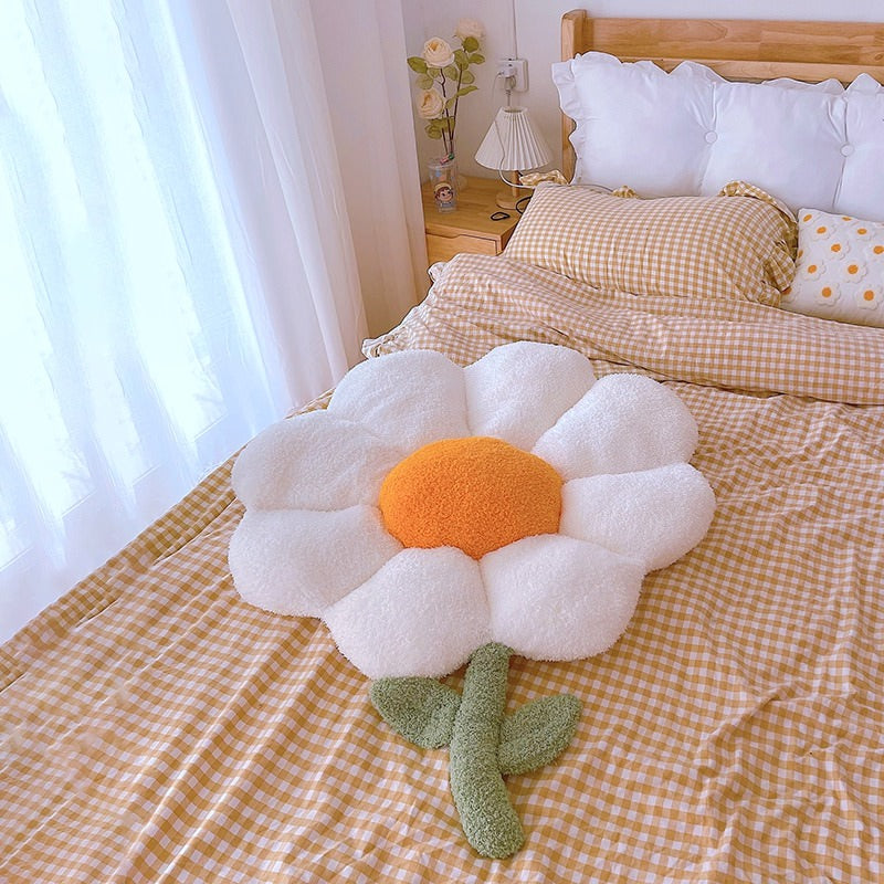 Daisy Flower Plush Seat Cushion cushion pillow plush