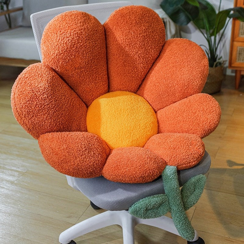 Daisy Flower Plush Seat Cushion cushion pillow plush