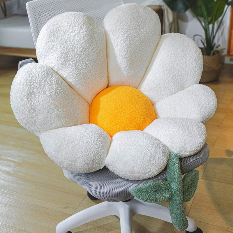 Daisy Flower Plush Seat Cushion cushion pillow plush