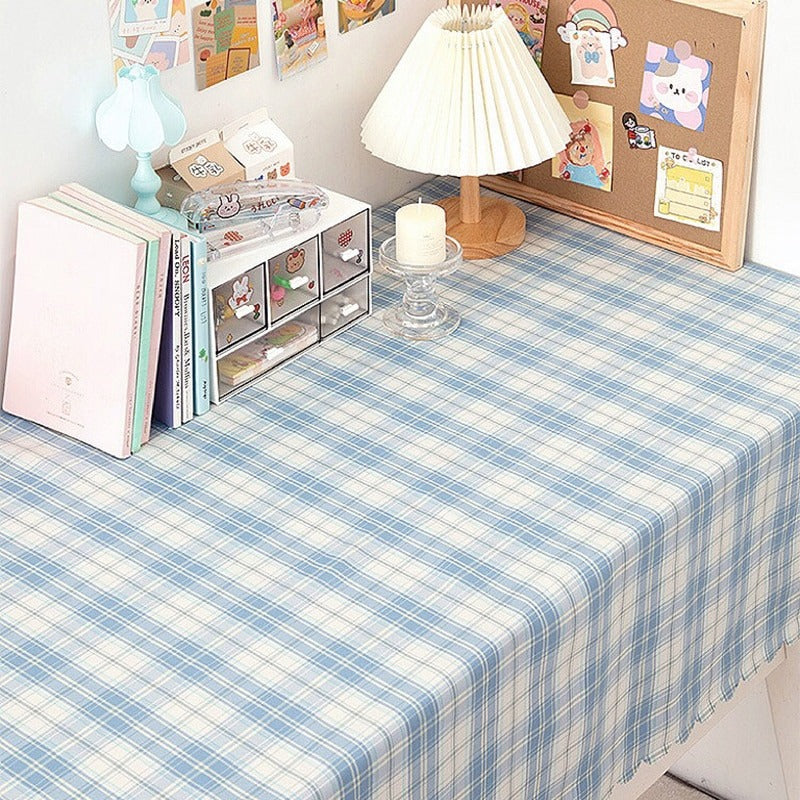 Pastel Plaid Tablecloth AESTHETIC_Art Hoe AESTHETIC_Danish Pastel SUB CATEGORY_Desk Accessories table cloth