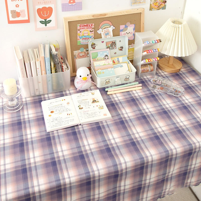 Pastel Plaid Tablecloth AESTHETIC_Art Hoe AESTHETIC_Danish Pastel SUB CATEGORY_Desk Accessories table cloth