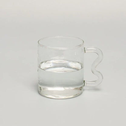 Pastel Glass Wavy Handle Mug SUB CATEGORY_Desk Accessories