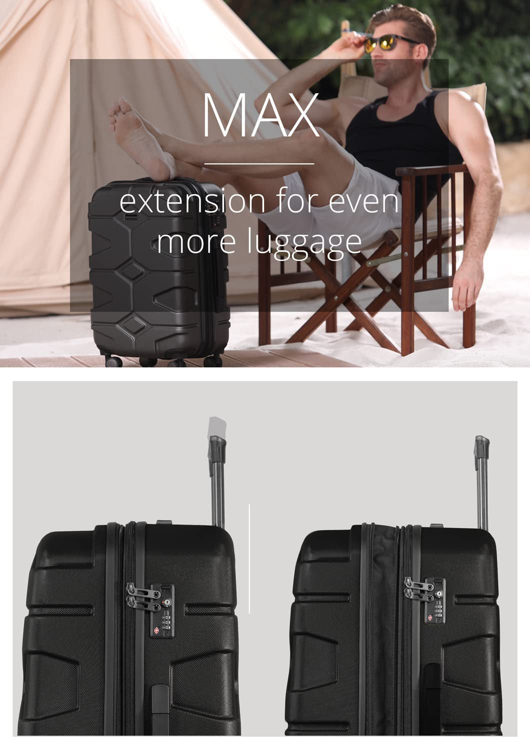 Hauptstadtkoffer Suitcase, Black, 76 Cm Clothing Luggage Luggage & Bags Luggage & Travel Gear Shoes & Jewelry Suitcases