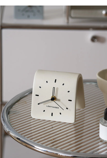 Matte Arch Ceramic Table Clock