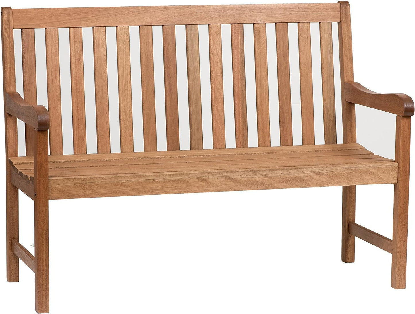 Amazonia Milano 5-Feet Patio Bench | Eucalyptus Wood | Ideal for Outdoors and Indoors, Light Brown Benches Lawn & Garden Patio Patio Furniture & Accessories Patio Seating