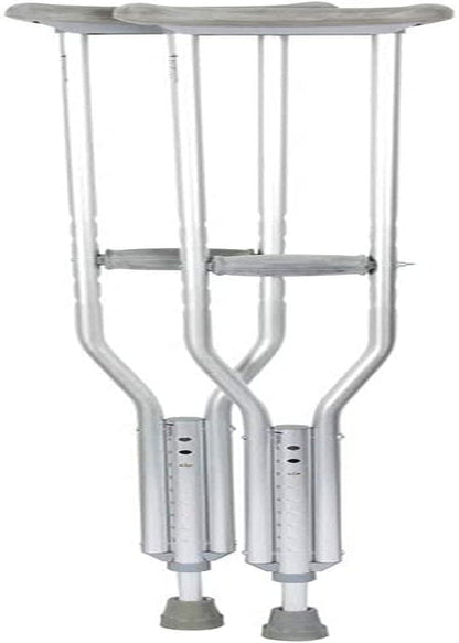 Bodymed Aluminum Crutches, Adult, Medium, 5' 2"–5' 10" – Pair of Lightweight, Height Adjustable Crutches – Includes Padded Underarm Cushions, Hand Grips, & Rubber Tips – Max. Weight Capacity 300 Lb. Canes Crutches Crutches & Accessories Health & Household Medical Supplies & Equipment Mobility & Daily Living Aids Mobility Aids & Equipment