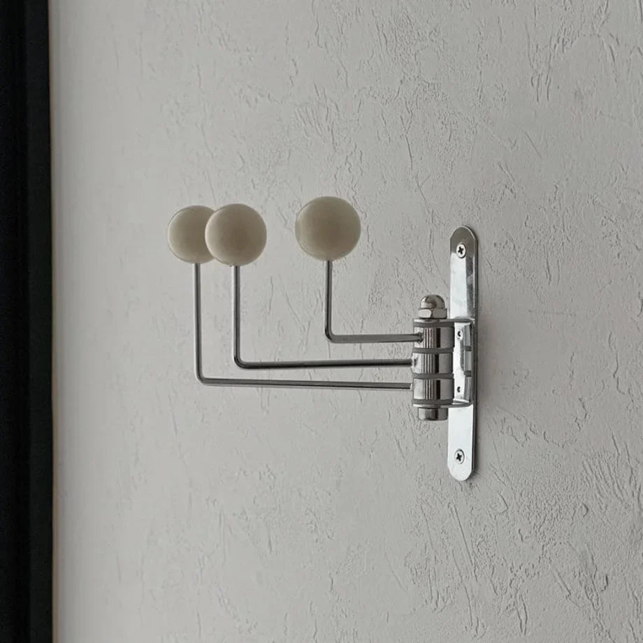 Smooth Ball-End Swivel Metal Wall Hook