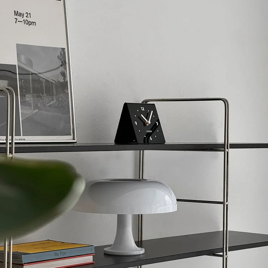 Sleek Minimalist Metal Table Clock