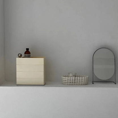Sleek Minimalist ABS Rotating Makeup Organizer