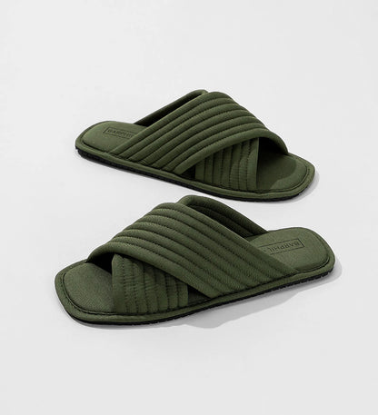 Cushioned Quilted Cotton House Slippers