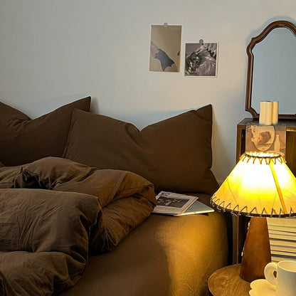 Bettwäscheset in Dunkelbrauntönen