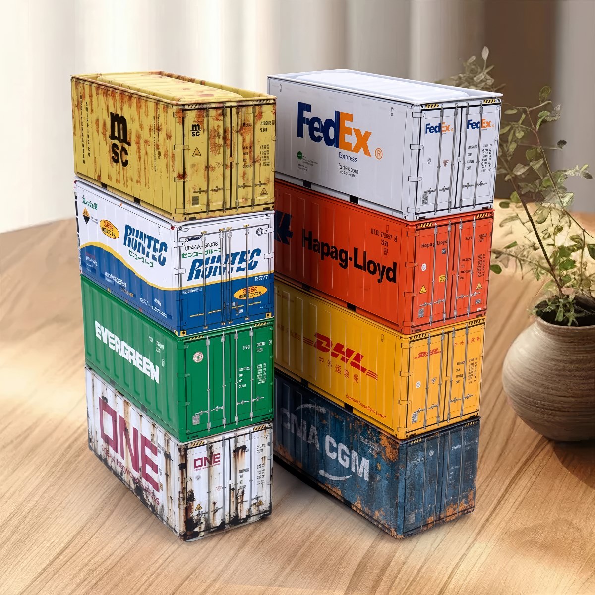 Mini Shipping Container Desk Storage Box