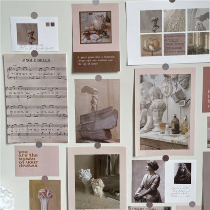 Vintage Academia Kraft Paper Wall Collage Kit