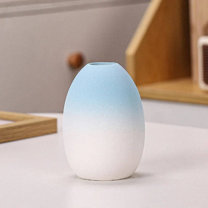 Pastel Ombre Frosted Ceramic Bud Vase