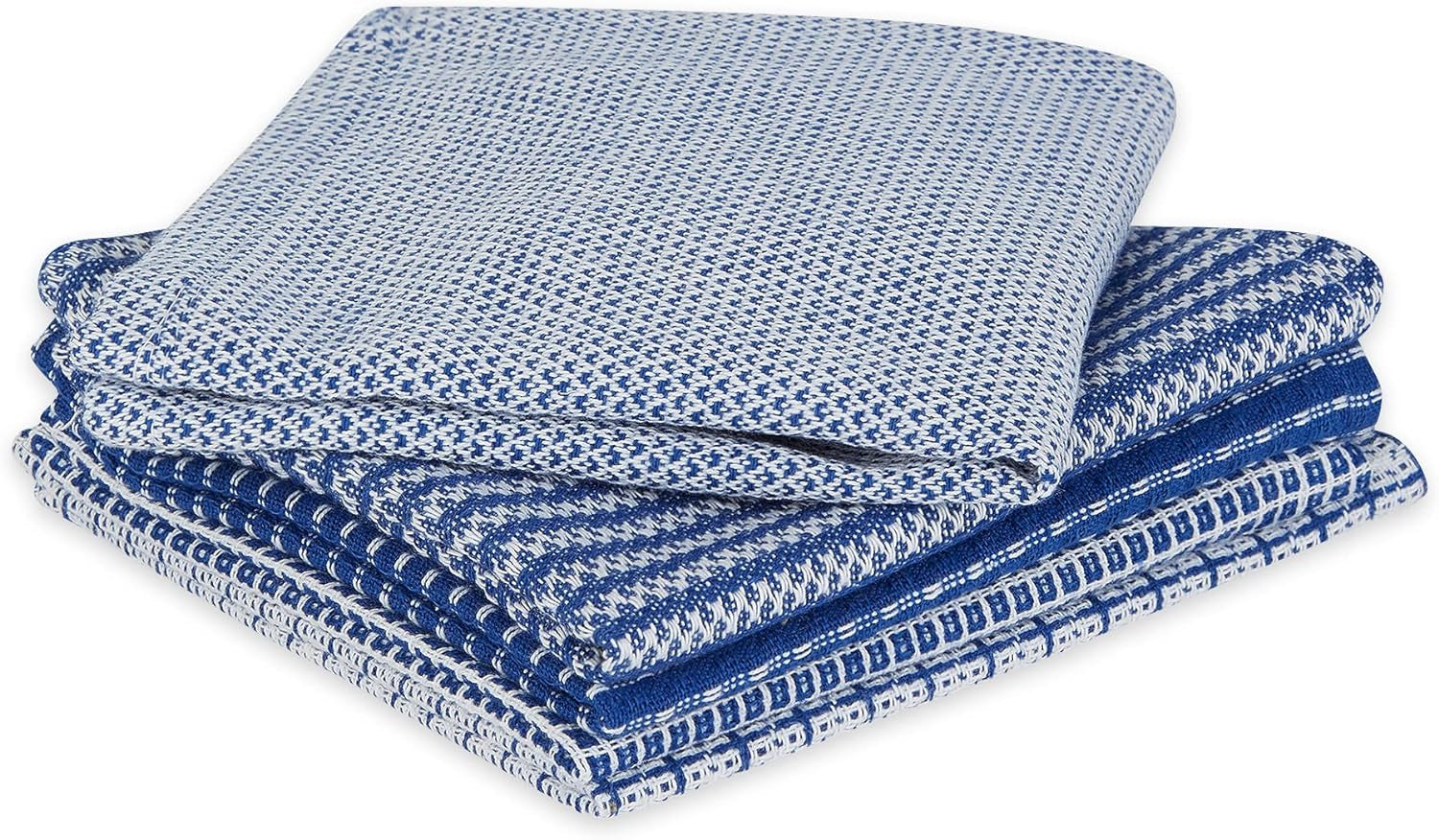 DII Ultra Absorbent, Everyday Cotton Kitchen Towels, Dishcloth Set, Assorted Blue, 5 Piece Dish Cloths & Dish Towels Home & Kitchen Kitchen & Dining Kitchen & Table Linens