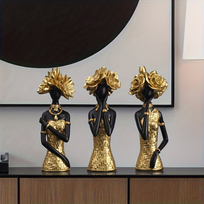 Golden Muse Expression Sculpture