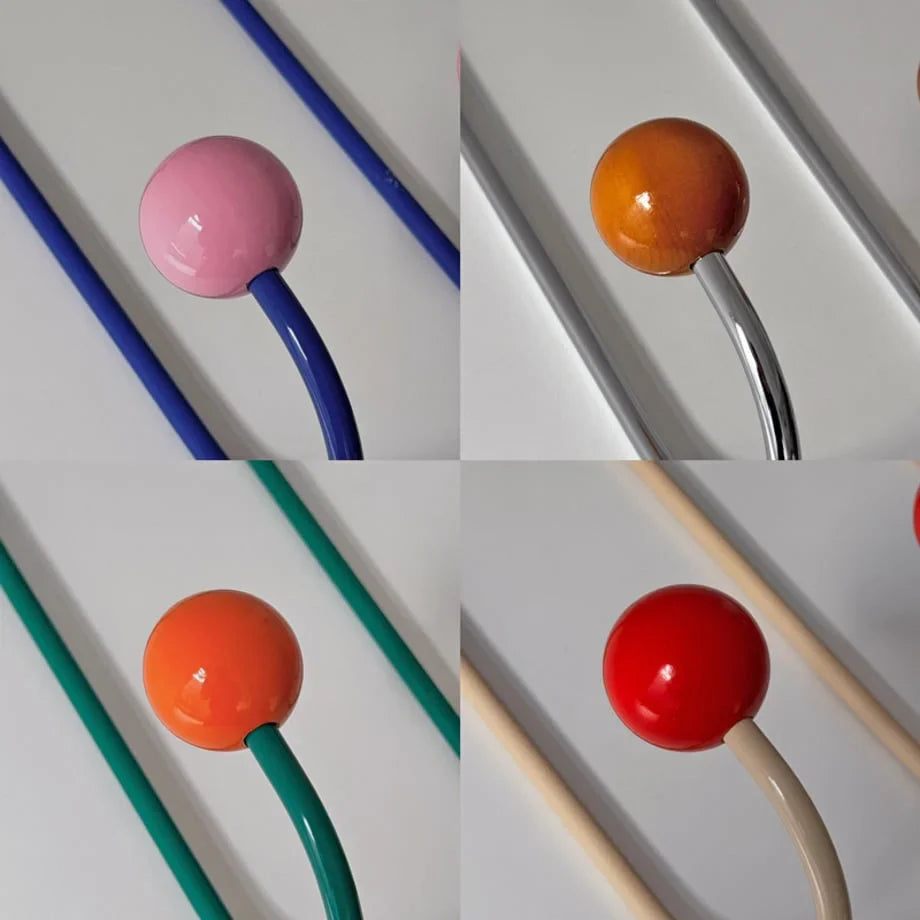 Smooth Color Block Metal Wall Hooks