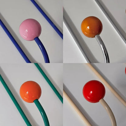 Smooth Color Block Metal Wall Hooks