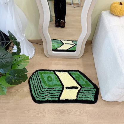 Dollar Cash Stack Tufted Rug