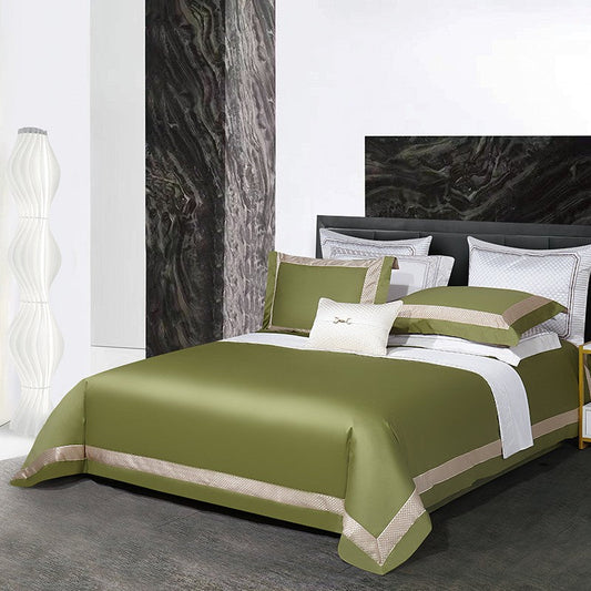 Sinatra Green Egyptian Cotton Bedding Set