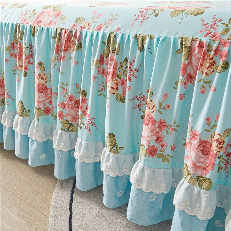 Anais Romantic Floral Ruffled Cotton Bedding Set