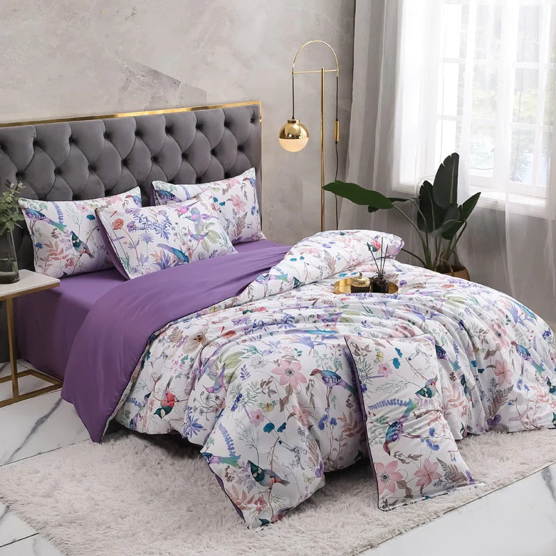 Avis Botanical Bird Ultra Soft Egyptian Cotton Bedding Set