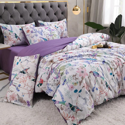Avis Botanical Bird Ultra Soft Egyptian Cotton Bedding Set