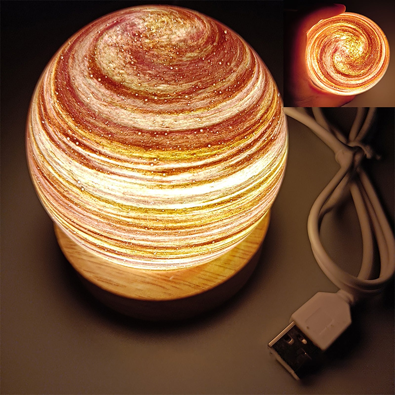 Crystal Ball Planet Night Light