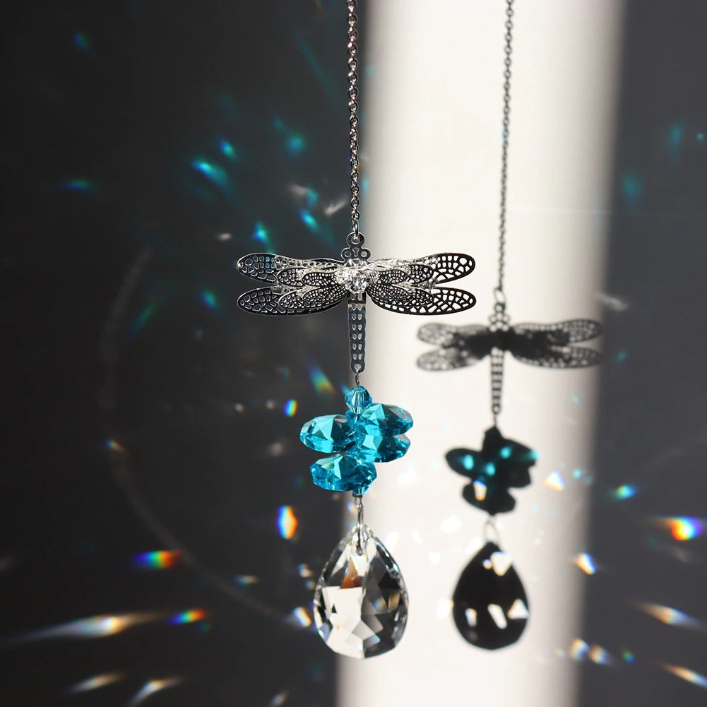 Dragonfly Crystal Light Catcher AESTHETIC_Witchcore SUB CATEGORY_Suncatchers