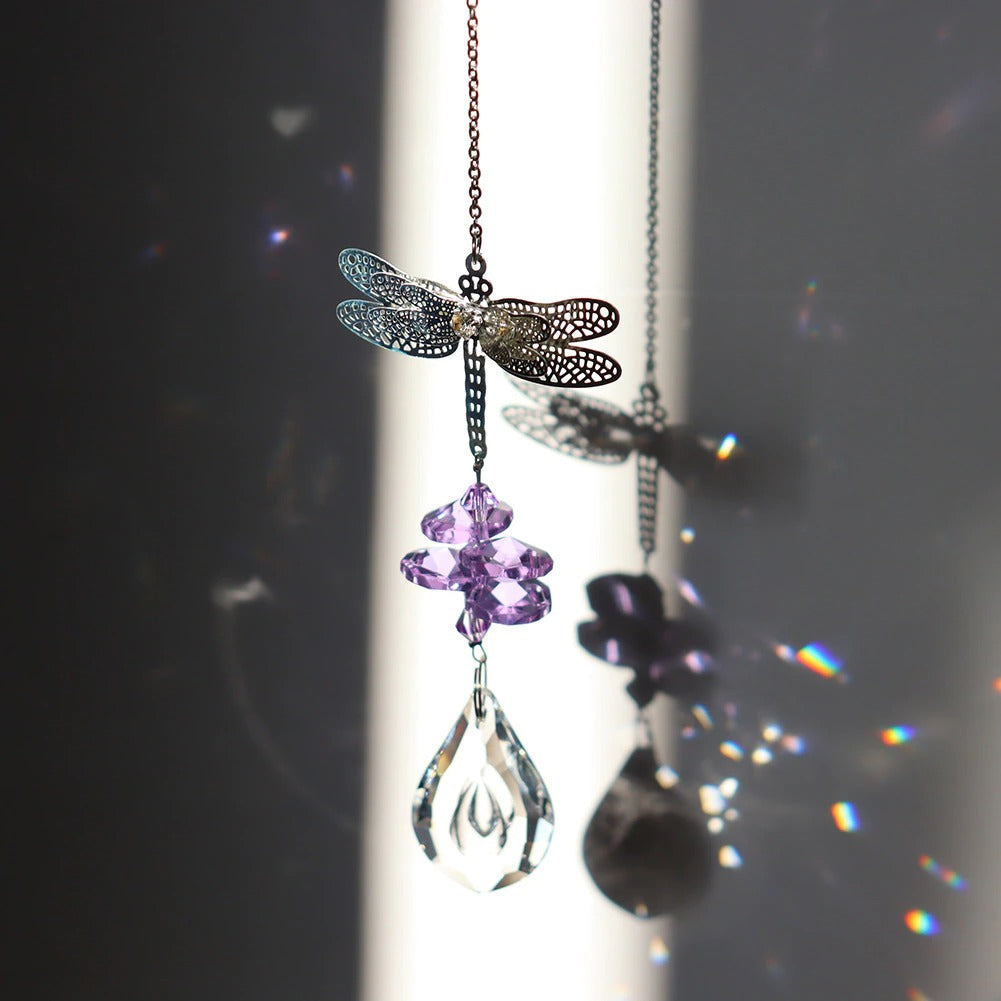 Dragonfly Crystal Light Catcher AESTHETIC_Witchcore SUB CATEGORY_Suncatchers