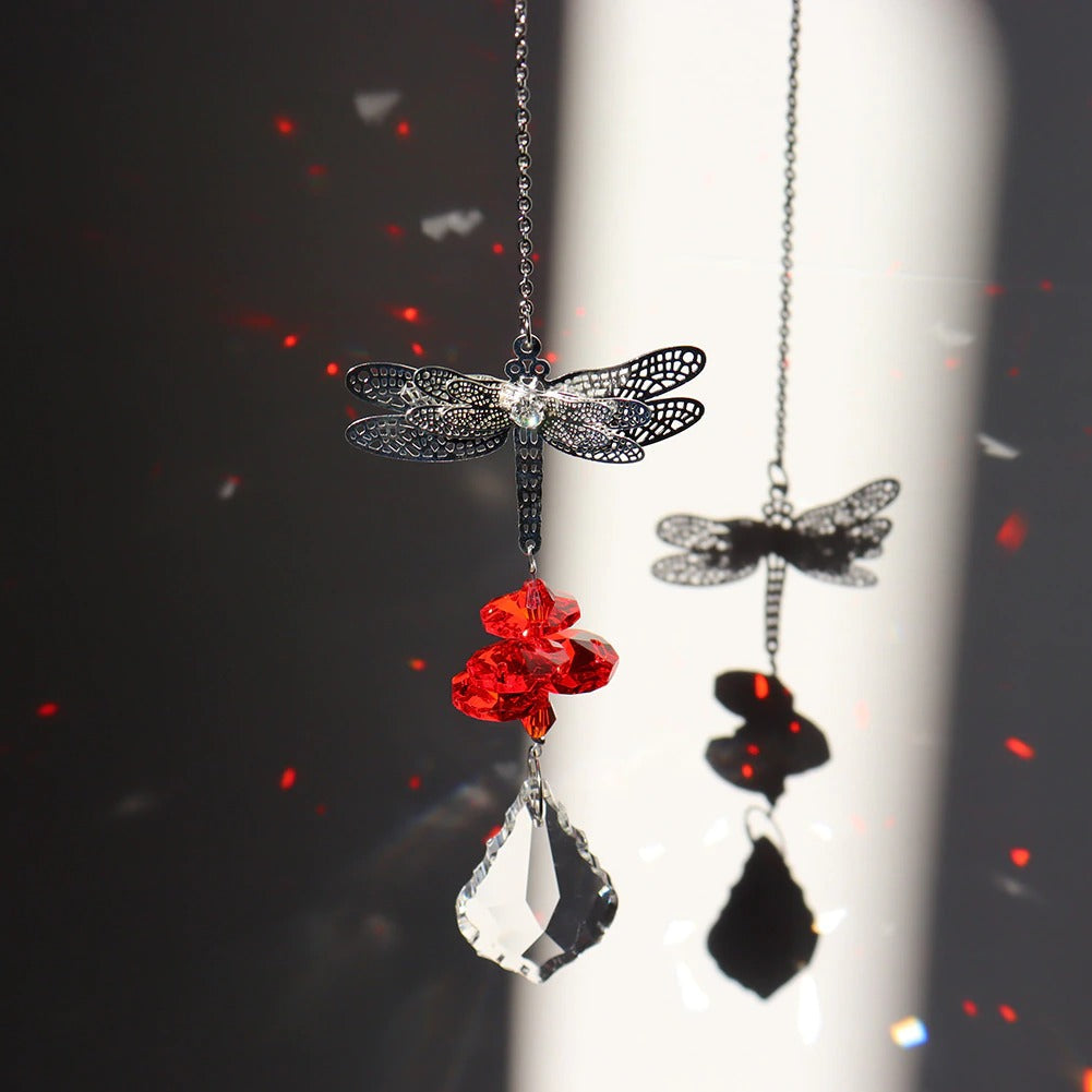 Dragonfly Crystal Light Catcher AESTHETIC_Witchcore SUB CATEGORY_Suncatchers