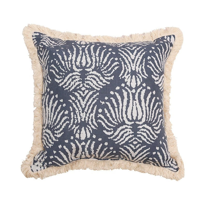 Ethnic Motifs Fringed Cushion Cover boho