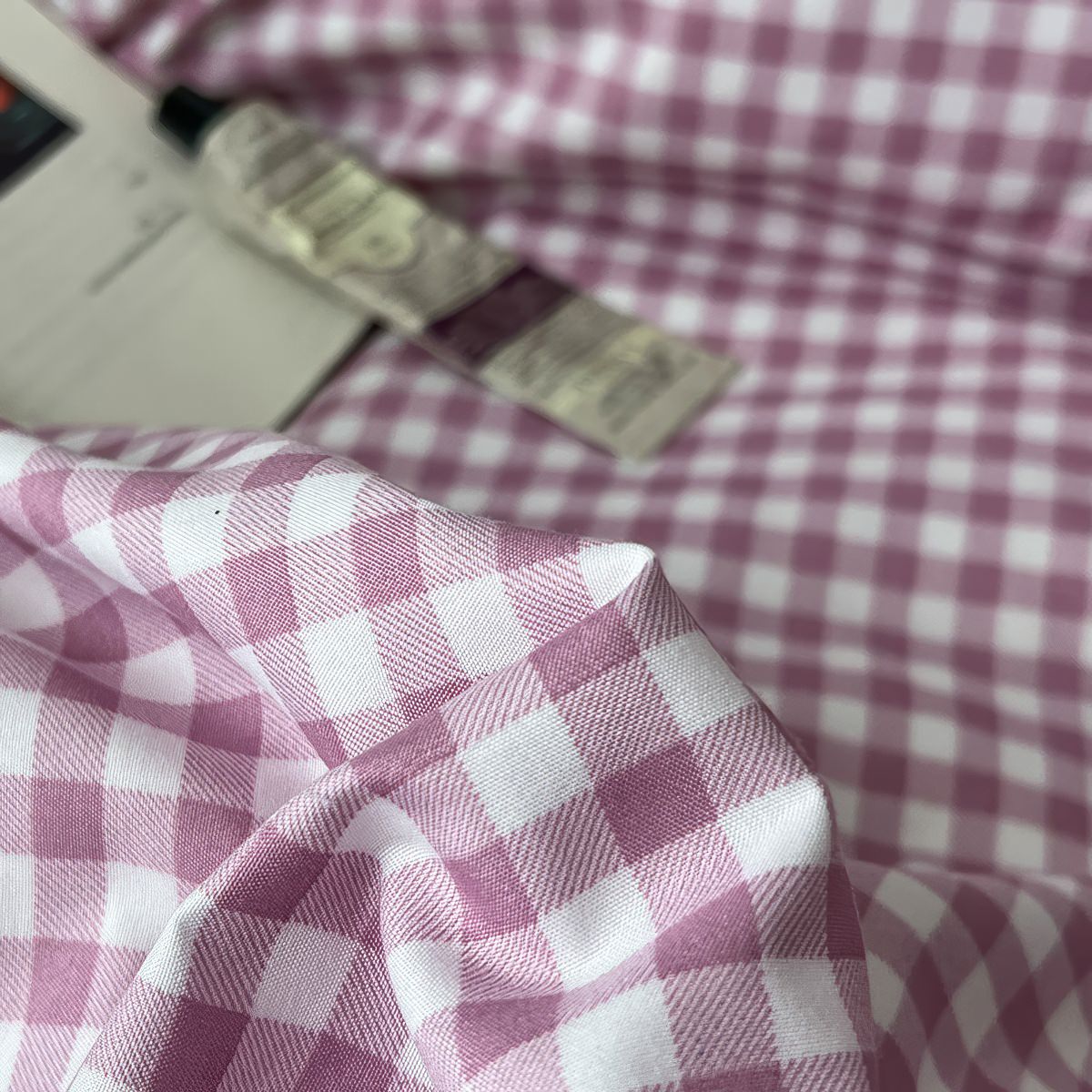 Dusty Purple Gingham Bedding Set