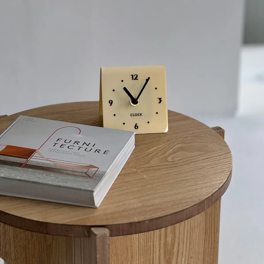 Sleek Minimalist Metal Table Clock