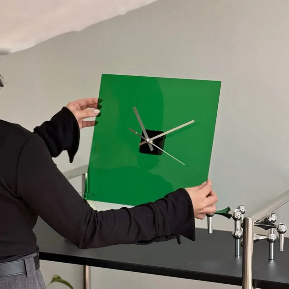 Sleek Solid Color Acrylic Table Clock