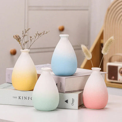 Pastel Ombre Frosted Ceramic Bud Vase