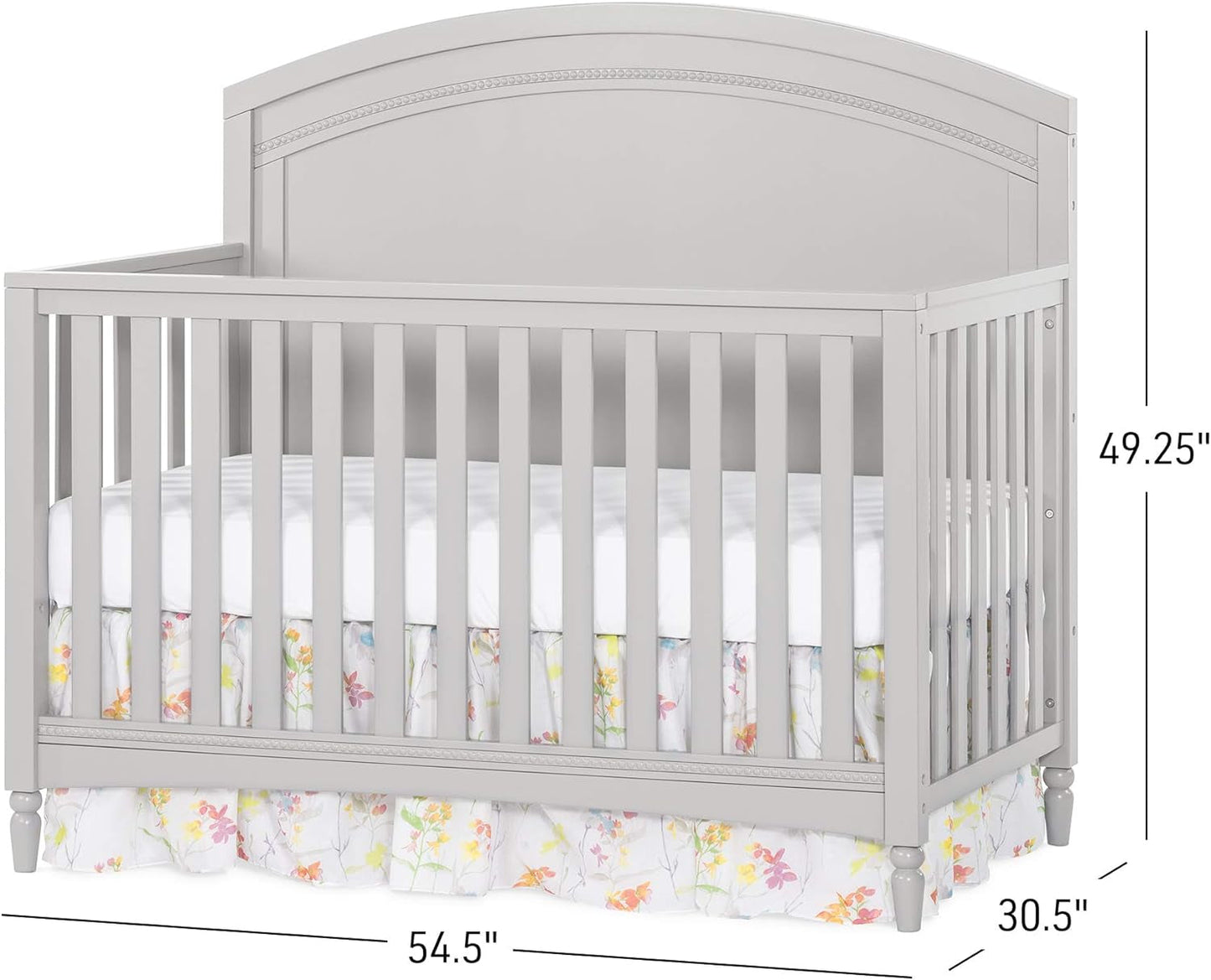 Child Craft Stella 4-In-1 Convertible Crib, Baby Crib Converts to Day Bed, Toddler Bed and Full Size Bed, 3 Adjustable Mattress Positions, Non-Toxic, Baby Safe Finish (Gentle Gray) Baby Products Cribs Furniture Infant & Toddler Beds Nursery