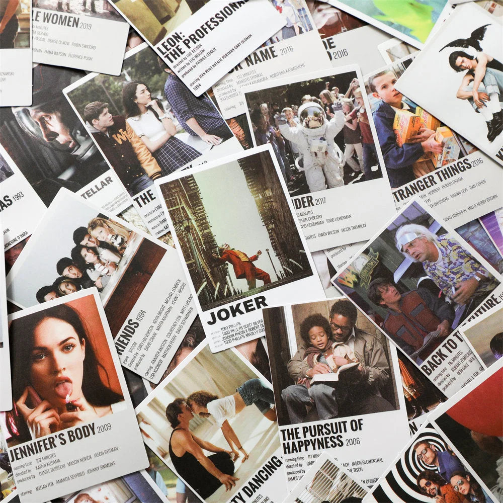 Retro Cinematic Movie Poster Wall Collage Kit
