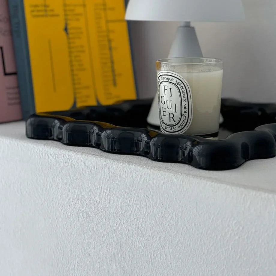 Sculptural Wavy Melamine Jewelry & Trinket Tray