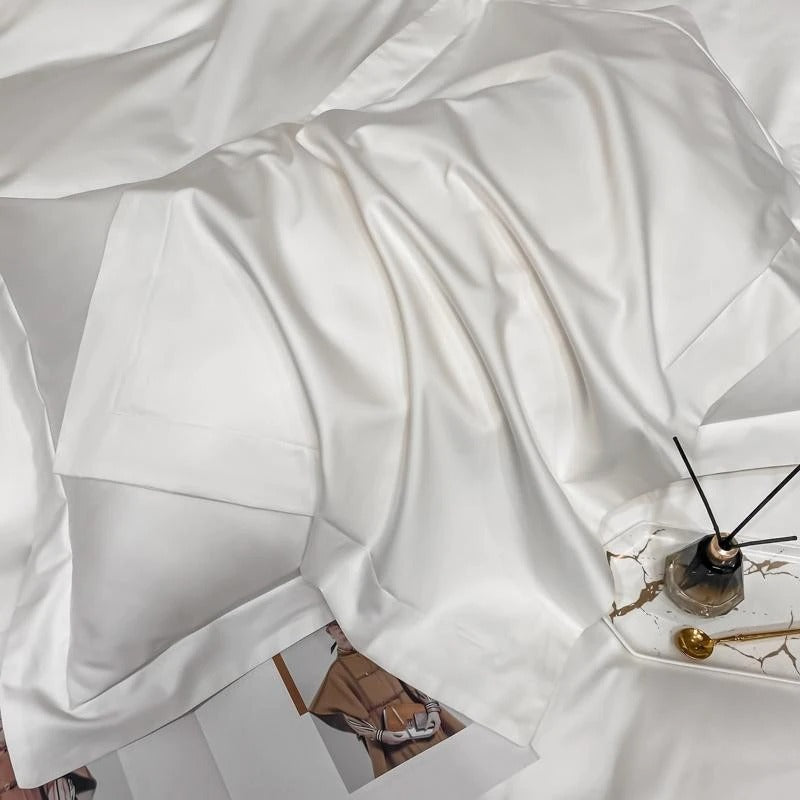 Neo White Silky Cotton Bedding Set