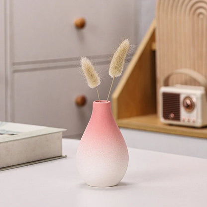 Pastel Ombre Frosted Ceramic Bud Vase